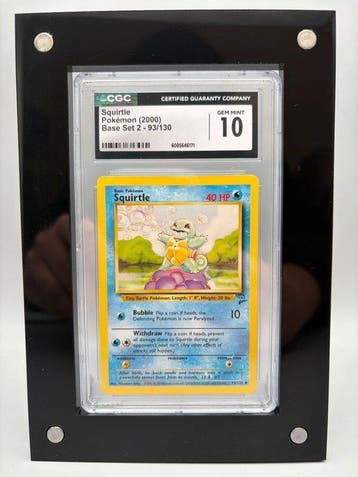 Pokémon Graded card - Squirtle - CGC 10 - WOTC - Base set 2, Nieuw