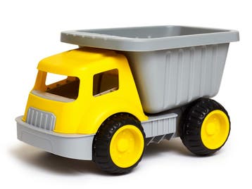 Hape kiepwagen zand speelgoed geel  van €24,99 voor €12,49, Ophalen of Verzenden, Nieuw