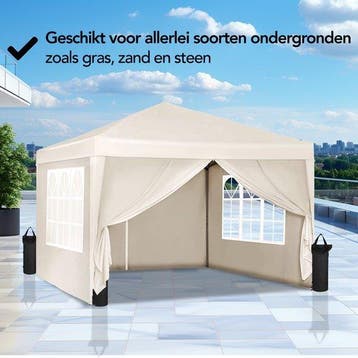2dekans | Brixy Partytent - Paviljoen - Easy Up - Opvouwbaar, Ophalen of Verzenden, Gebruikt