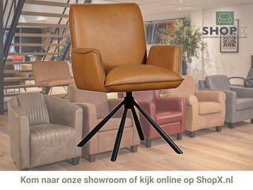 Leren draaibare eetkamerstoel Elite, 60 tot 90 cm, Nieuw, Leer, Ophalen of Verzenden
