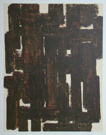 Pierre Soulages (1919-2022) - Peinture sur papier V., Antiek en Kunst