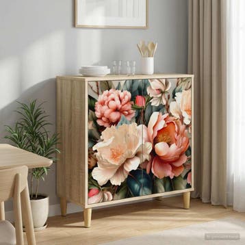 vidaXL Dressoir BORNE Sonoma 69 x 33 x 75 cm Bewerkt hout, Verzenden, Nieuw, Overige houtsoorten, Minder dan 50 cm
