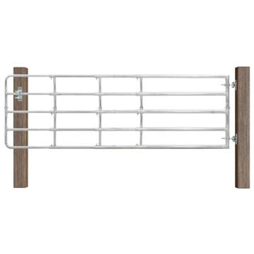 vidaXL Poort met 5 stangen (150-400)x90 cm staal, Verzenden, Nieuw