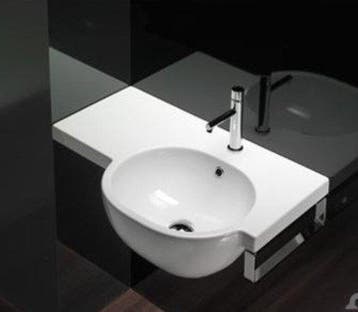 Catalano C2 75 DX 75 x 48 cm keramische Wastafel rechts, Ophalen of Verzenden, Nieuw, Bad