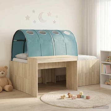 vidaXL Bed met Tunnel 3 st Sonoma eiken en lichtblauw, Verzenden, Nieuw, Bruin, Hout