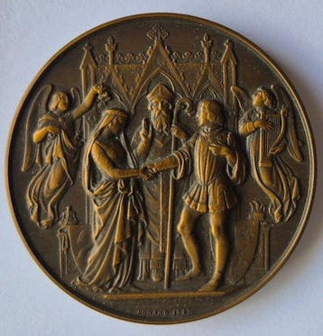Frankrijk. 1847 Wedding medal = Joseph-Auguste Domard