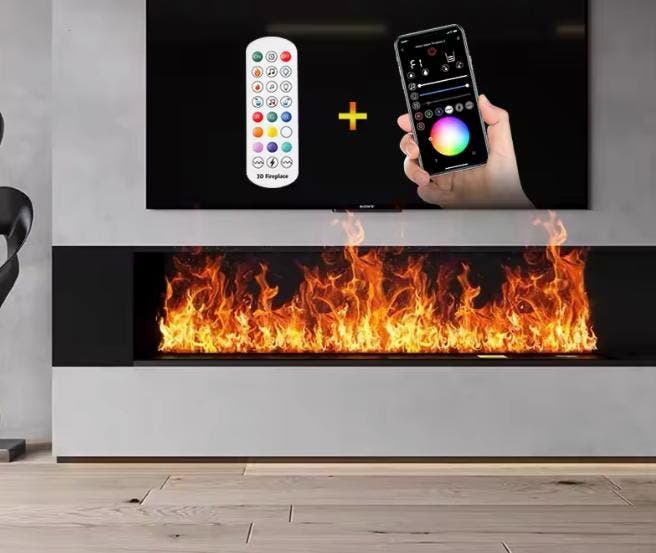 3D waterdamp haard met LED-vlam en afstandsbediening, Huis en Inrichting, Haarden, Nieuw, Verzenden