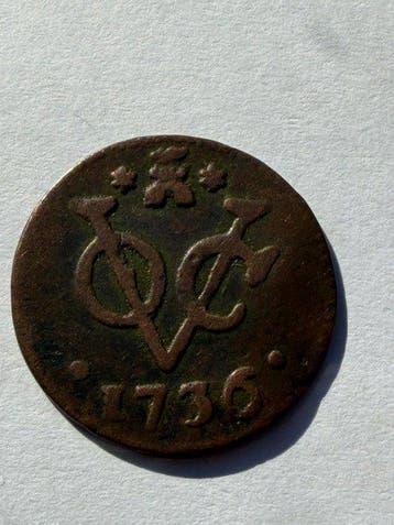 Nederlands-Indië, Zeeland. VOC Duit 1736 (Zonder