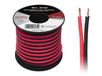 2 x 2.50 mm zwart/rood op rol 25 meter 2-aderige kabel voor, Ophalen of Verzenden, Nieuw