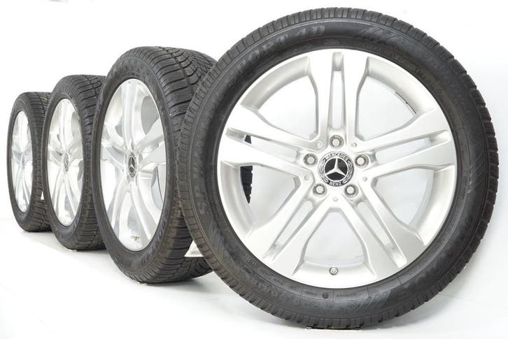 Mercedes GLA Klasse X156 18 inch velgen + Winterbanden Dunlo, Auto-onderdelen, Banden en Velgen, Velg(en), Gebruikt, 18 inch, Winterbanden