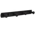 Garderoberek 4 haken zwart 265 mm, Verzenden, Nieuw