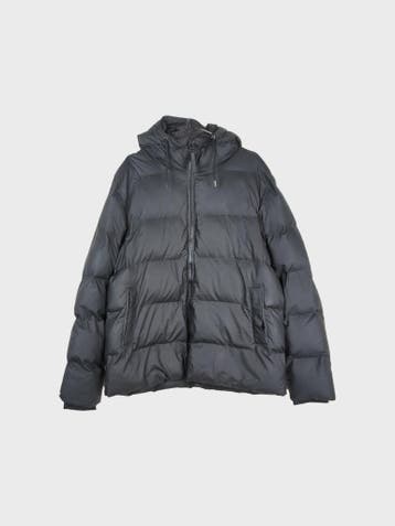 RAINS Puffer Jacket Heren maat M Zwart Vintage, Maat 48/50 (M), Zwart, RAINS, Ophalen of Verzenden