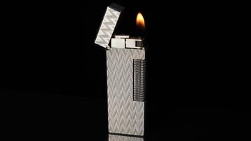 Dunhill - Chevron Pattern Rollagas Lighter - Aansteker -, Nieuw