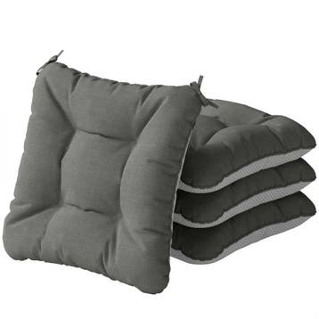 4-delige Set Zitkussens 39,5 X 39,5 X 10 Cm Stoelkussens Met, Verzenden, Nieuw