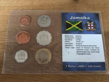 Jamaica. Kursmünzensatz 6 pcs (verschiedene Jahrgänge)