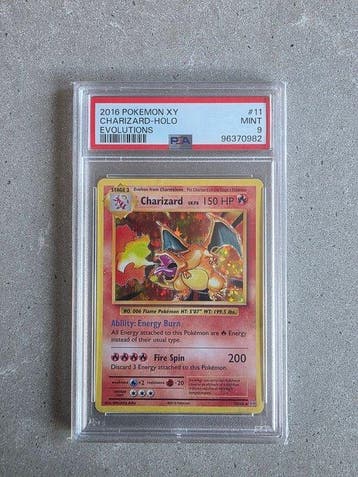 Pokémon - 1 Graded card - Charizard 11 Holo - PSA 9 - XY -, Hobby en Vrije tijd, Verzamelkaartspellen | Pokémon, Nieuw