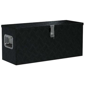 Aluminium kist 80cm - Zwart | Retourdeal 57% Korting, Huis en Inrichting, Woonaccessoires | Kisten, Minder dan 50 cm, 50 tot 100 cm