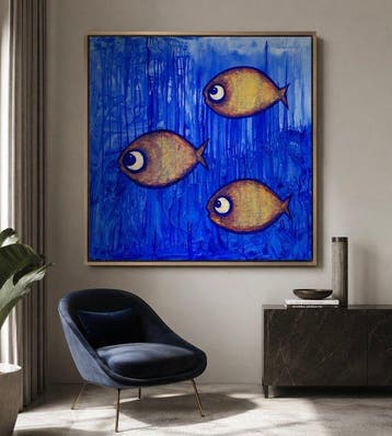 Denis Kuvayev (1971) - Goldfish comes out into clean water -
