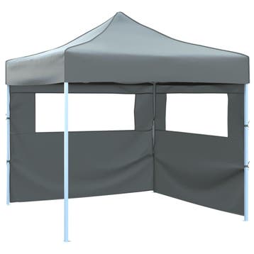 vidaXL Vouwtent pop-up met 2 zijwanden 3x3 m antraciet, Verzenden, Nieuw