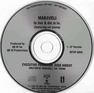 cd single - Makaveli - To Live &amp; Die In LA. PROMO, Cd's en Dvd's, Cd Singles, Verzenden, Zo goed als nieuw, Rock en Metal
