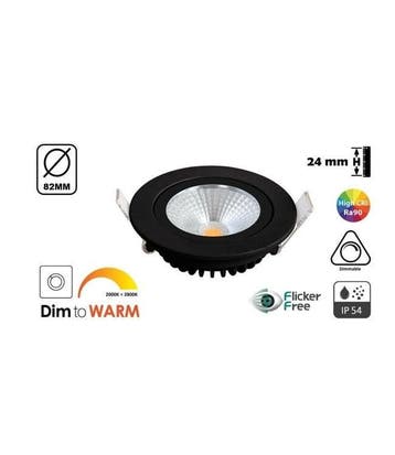 Led Spot Zwart Inbouw | Dim To Warm | Sfeervolle verlichting, Ophalen of Verzenden, Nieuw