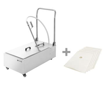 GGM Gastro | Friteuse-oliefilter - 48 L/min - 370 watt |, Verzenden, Nieuw in verpakking, Fornuis, Frituur en Grillen