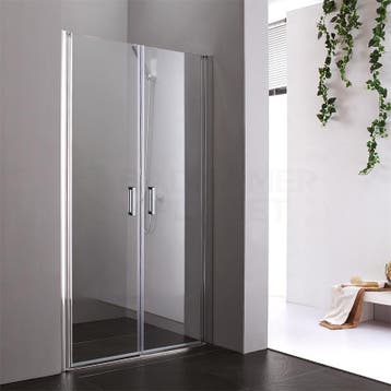 Sani Royal Pendeldeur met profiel Chroom 80x200 cm, Nieuw