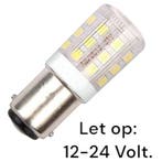 SPL LED buislamp laagvolt Ba15d 10V-24V DC 3W 250lm 3000K..., Ophalen of Verzenden, Nieuw