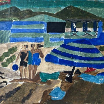 Jacqueline Gilson (1912-1991) - Scène de Plage et Étude de