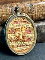 Reliekhouder - Legering - 1750-1800 - 7 relieken en het Ware