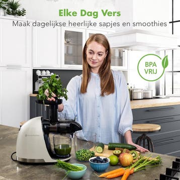 2dekans | KitchenBrothers Slowjuicer met Pulpreservoir -, Ophalen of Verzenden, Zo goed als nieuw