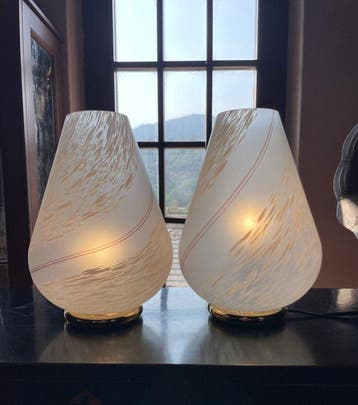 LAG - Tafellamp (2) - vortex - Muranoglas
