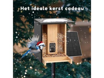 Birdfy Feeder Bamboo - Vogelhuisje met Camera - 1080p HD, Verzenden, Nieuw