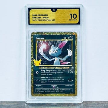 Pokémon Graded card - Sneasel Holo 25 - 30th Anniversary –, Nieuw