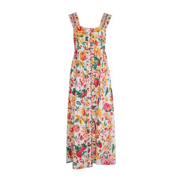 Princess goes Hollywood • lange bloemen jurk • 36, Kleding | Dames, Princess goes Hollywood, Verzenden, Wit, Nieuw