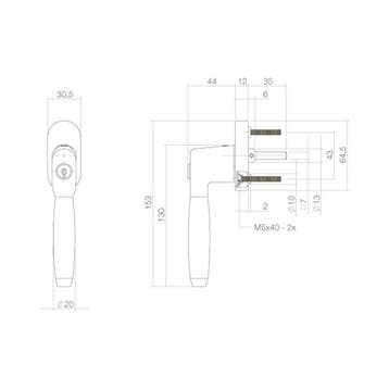 Intersteel Raamkruk draaikiep Ton 400 afsluitbaar op ovaal, Verzenden, Nieuw
