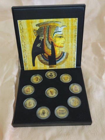 Egypte. 1 Pound ND, Treasures of the Pharaohs series, Set of