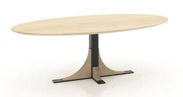 220x110cm - 240x120cm - 300x120cm Model Frjemd ovaale tafels, 100 tot 150 cm, Vijf personen of meer, Eikenhout, Ovaal