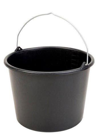 Emmer Kunststof zwart 12 liter, Verzenden, Nieuw