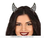 Metalen Duiveldiadeem met Steentjes, Verzenden, Nieuw, Feestartikel