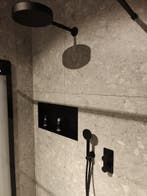 Inbouw regendouche mat zwart (excl. kraan) - 28 PKW, Ophalen, Nieuw, Kraan