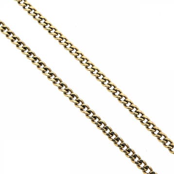 Gouden gourmet schakel ketting, Sieraden, Tassen en Uiterlijk, Kettingen, Ophalen of Verzenden, Gebruikt, Goud, Goud