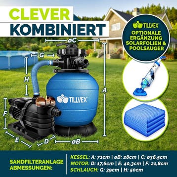 Zandfilterpomp - Zandfilter voor zwembad - met timer - 13200, Verzenden, Zo goed als nieuw