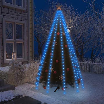 vidaXL Kerstboomverlichting met 250 LEDs blauw net 250 cm, Verzenden, Nieuw, Kunststof