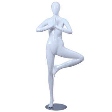 Sport Faceless etalagepop dame glossy wit YOGA01