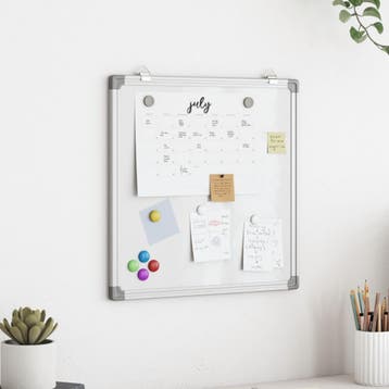 vidaXL Whiteboard magnetisch 40x40x1,7 cm aluminium, Verzenden, Nieuw in verpakking