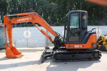 Veiling: Rupsgraafmachine Hitachi ZX60U Diesel 2013, Ophalen, Graafmachine