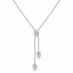 Halsketting - 14 karaat Witgoud - 12.01ct. tw. Diamant, Nieuw