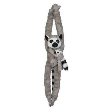 Ringstaartmaki knuffel - pluche - hangend - 85 cm - baby, Kinderen en Baby's, Speelgoed | Knuffels en Pluche, Verzenden, Nieuw