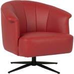 Leren draaifauteuil Embrace - Toledo Ducati (rood) -, Eigentijds, Klassiek, Modern, Romantisch, Nieuw, Ophalen of Verzenden, 75 tot 100 cm